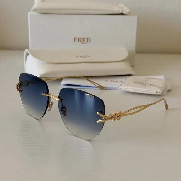 New! Fred Blue Gradient Sunglasses, FG40058U 30W, Authentic - Picture 6 of 14